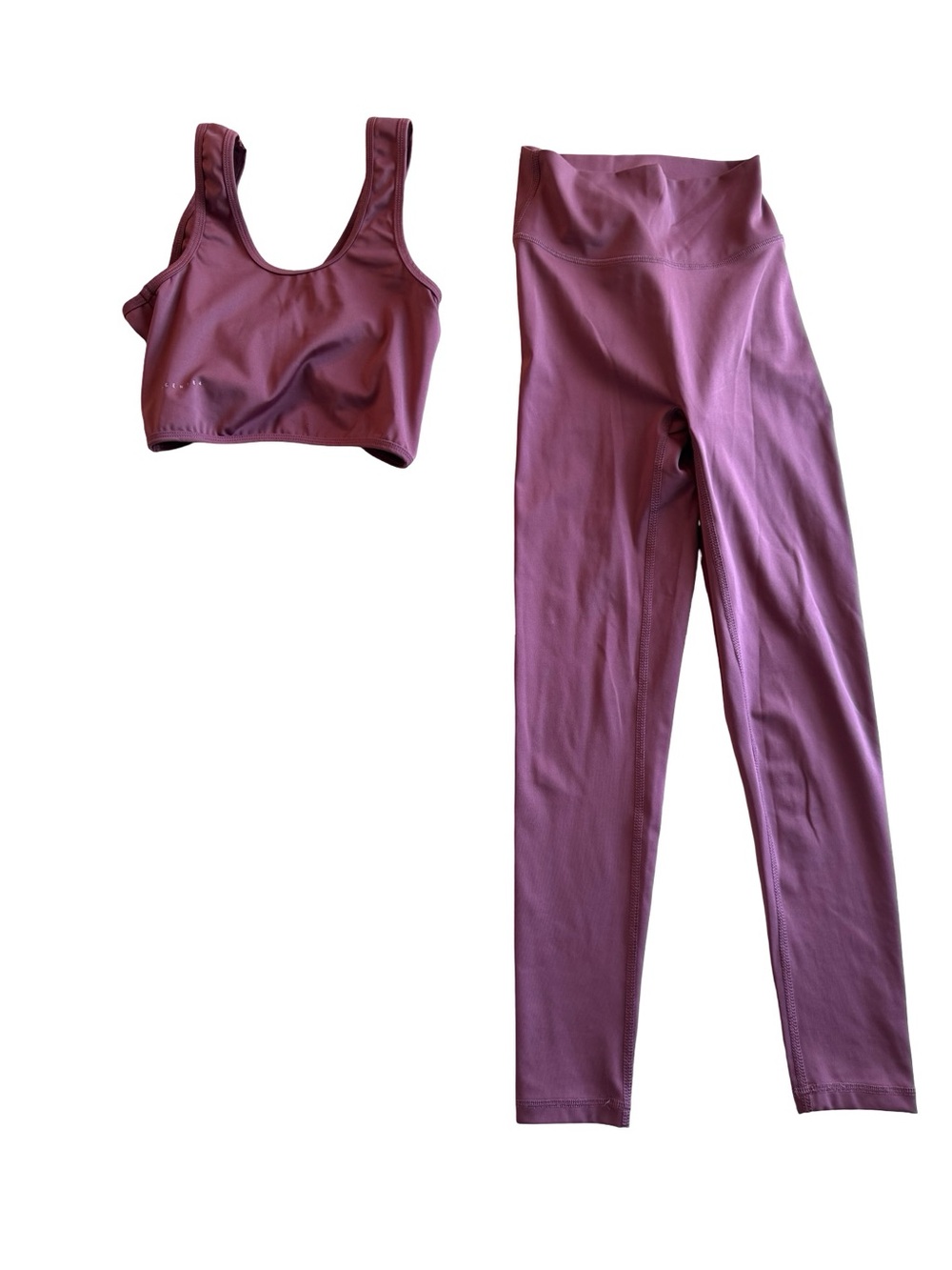 Agent 84 High-Waist Mauve Leggings & Crop Sports Bra Set